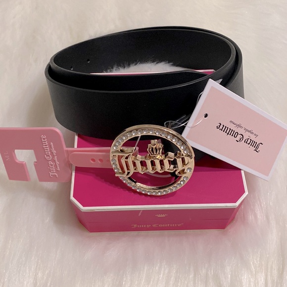 Juicy Couture Accessories - Juicy Couture Black Rhinestone Belt NWT Excellent Condition